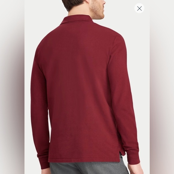 Polo Ralph Lauren Men’s Classic Fit Long-Sleeve Wine Maroon Polo Size Small NWT - Picture 3 of 10